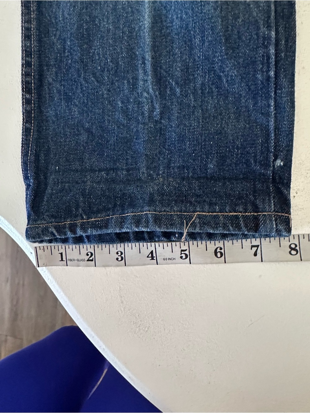 VTG 70s Anne Klein High Rise Western Yoke Straight Jeans Scovill zipper Size 12 - Picture 12 of 12